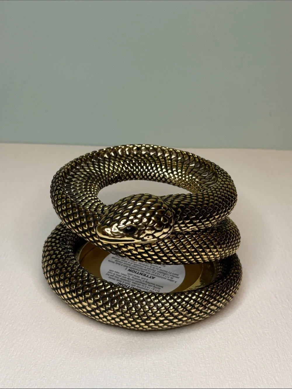 Bath & Body Works 2024 Halloween Coiled Snake 3 Wick Candle Holder